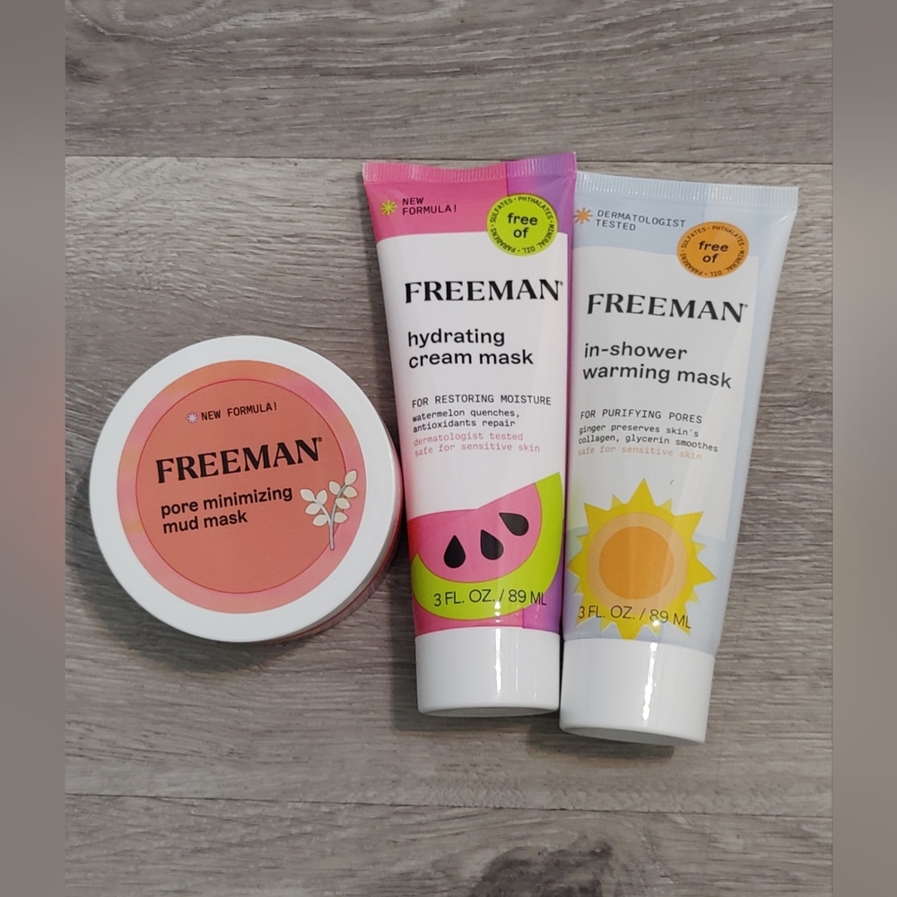 NIP Freeman Mud Mask, In-shower Warming Mask& Hydrating Cream Mask Set